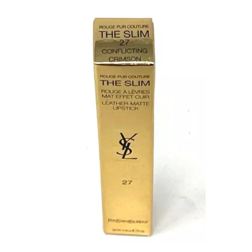 YSL Yves Saint Laurent The Slim Leather-Matte Lipstick 27 - Conflicting Crimson